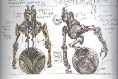 Centurion Sphere Rough Sketch concept art from The Elder Scrolls V: Skyrim by Adam Adamowicz