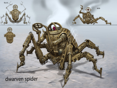 Centurion Spider Leg Configuration concept art from The Elder Scrolls V: Skyrim by Adam Adamowicz