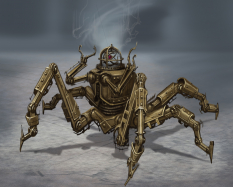 Centurion Spider Leg Configuration concept art from The Elder Scrolls V: Skyrim by Adam Adamowicz