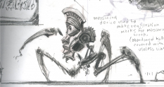 Centurion Spider Rough Sketch concept art from The Elder Scrolls V: Skyrim by Adam Adamowicz