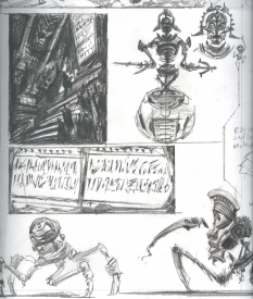 Centurion Spider Rough Sketch concept art from The Elder Scrolls V: Skyrim by Adam Adamowicz