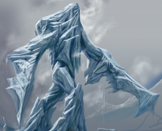 Frost Atronach concept art from The Elder Scrolls V: Skyrim by Adam Adamowicz
