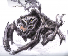 Arthropod Mount concept art from The Elder Scrolls V: Skyrim by Adam Adamowicz
