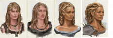 Nord Hair Female concept art from The Elder Scrolls V: Skyrim by Adam Adamowicz