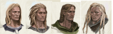 Nord Hair Male concept art from The Elder Scrolls V: Skyrim by Adam Adamowicz