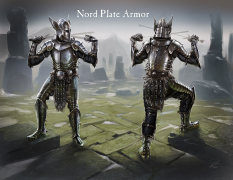 Concept art of Male Nord Plate Armor from The Elder Scrolls V: Skyrim by Ray Lederer