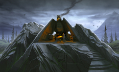 Concept art of Sky Forge from The Elder Scrolls V: Skyrim by Ray Lederer