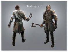 Concept art of Male Bandit from The Elder Scrolls V: Skyrim by Ray Lederer