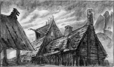Concept art of Vignar House from The Elder Scrolls V: Skyrim by Ray Lederer