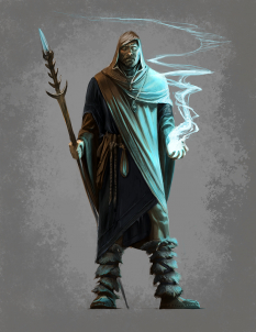 Concept art of Male Mage Apprentice Robes from The Elder Scrolls V: Skyrim by Ray Lederer