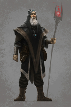 Concept art of Archmage Robes from The Elder Scrolls V: Skyrim by Ray Lederer
