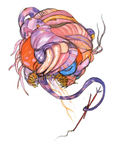 Concept art of Doga Clone from the video game Final Fantasy Iii by Yoshitaka Amano