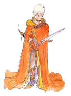 Concept art of Alus Restor from the video game Final Fantasy Iii by Yoshitaka Amano