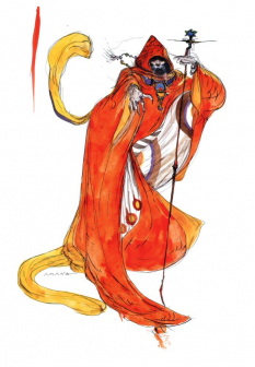 Concept art of Doga from the video game Final Fantasy Iii by Yoshitaka Amano