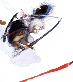 Concept art of Chance For Victory from the video game Final Fantasy Iii by Yoshitaka Amano