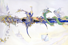 Concept art of Eternal Fantasy from the video game Final Fantasy Iii by Yoshitaka Amano