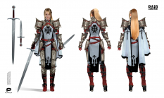 Concept art of Athel The Templar from the video game Raid: Shadow Legends by Valentin Demchenko$ArtStation^https://www.artstation.com/valium