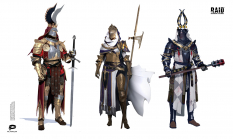 Concept art of Knights from the video game Raid: Shadow Legends by Valentin Demchenko$ArtStation^https://www.artstation.com/valium