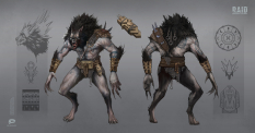 Concept art of Wolf from the video game Raid: Shadow Legends