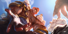 Concept art of Braum from the video game Legends Of Runeterra by Sixmorevodka and Gerald Parel
