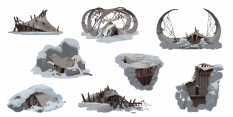 Concept art of Freljord Concepts from the video game Legends Of Runeterra by Sixmorevodka and Michal Ivan