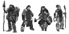 Concept art of Freljord Concepts from the video game Legends Of Runeterra by Sixmorevodka and Monika Palosz and Hoegni Jarleivur Mohr and Gerald Parel