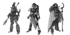 Concept art of Freljord Concepts from the video game Legends Of Runeterra by Sixmorevodka and Claudiu Antoniu Magherusan and Gerald Parel and Monika Palosz