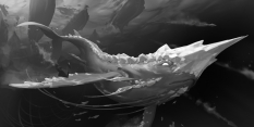 Concept art of Golden Narwhal Sketch from the video game Legends Of Runeterra by Sixmorevodka and William Gist