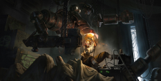 Concept art of Illegal Contraption from the video game Legends Of Runeterra by Sixmorevodka and Gerald Parel and Valentin Gloaguen