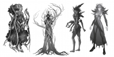 Concept art of Ionia Concepts from the video game Legends Of Runeterra by Sixmorevodka and Gerald Parel and Michal Ivan and Claudiu Antoniu Magherusan and Maki Planas Mata