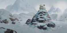Concept art of Lonely Poro from the video game Legends Of Runeterra by Sixmorevodka and Alessandro Poli