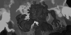 Concept art of Maokai 01 Sketch from the video game Legends Of Runeterra by Sixmorevodka and Claudiu Antoniu Magherusan