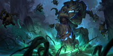 Concept art of Maokai from the video game Legends Of Runeterra by Sixmorevodka and Michal Ivan