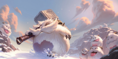 Concept art of Mighty Poro from the video game Legends Of Runeterra by Sixmorevodka and Hoegni Jarleivur Mohr