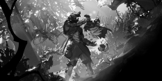 Concept art of Navori Highwayman Sketch from the video game Legends Of Runeterra by Sixmorevodka and Gerald Parel