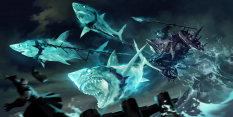 Concept art of Shark Geist Chariot from the video game Legends Of Runeterra by Sixmorevodka and Michal Ivan