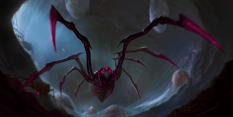 Concept art of Spiderling from the video game Legends Of Runeterra by Sixmorevodka and Maki Planas Mata and Hugo Lam