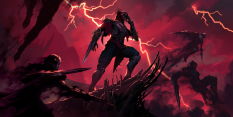 Concept art of Zed from the video game Legends Of Runeterra by Sixmorevodka and Michal Ivan