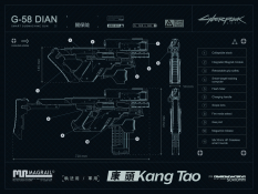 Concept art of Kang Tao G-58 Dian from the video game Cyberpunk 2077