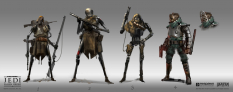 Concept art of Bounty Hunter from the video game Star Wars Jedi Fallen Order by Prog Wang
