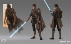 Concept art of Cal Thumbnail Exploration from the video game Star Wars Jedi Fallen Order by Jordan Lamarre Wan