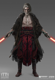 Concept art of Taron Malicos Robed from the video game Star Wars Jedi Fallen Order by Jordan Lamarre Wan