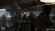 Concept art of Bracca Cantina from the video game Star Wars Jedi Fallen Order by Bruno Werneck
