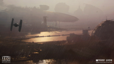 Concept art of Bracca High Level Design from the video game Star Wars Jedi Fallen Order by Bruno Werneck