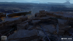 Concept art of Bracca Landscape from the video game Star Wars Jedi Fallen Order by Bruno Werneck