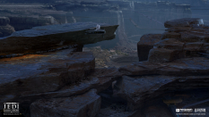 Concept art of Bracca Landscape from the video game Star Wars Jedi Fallen Order by Bruno Werneck