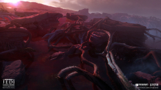 Concept art of Dathomir Landscape from the video game Star Wars Jedi Fallen Order by Bruno Werneck