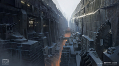 Concept art of Ilum Trench from the video game Star Wars Jedi Fallen Order by Gabriel Yeganyan