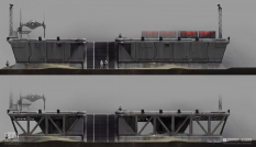 Concept art of Kashyyyk Landing Pad from the video game Star Wars Jedi Fallen Order by Gabriel Yeganyan