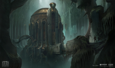 Concept art of Temple To Miktrull from the video game Star Wars Jedi Fallen Order by Gabriel Yeganyan